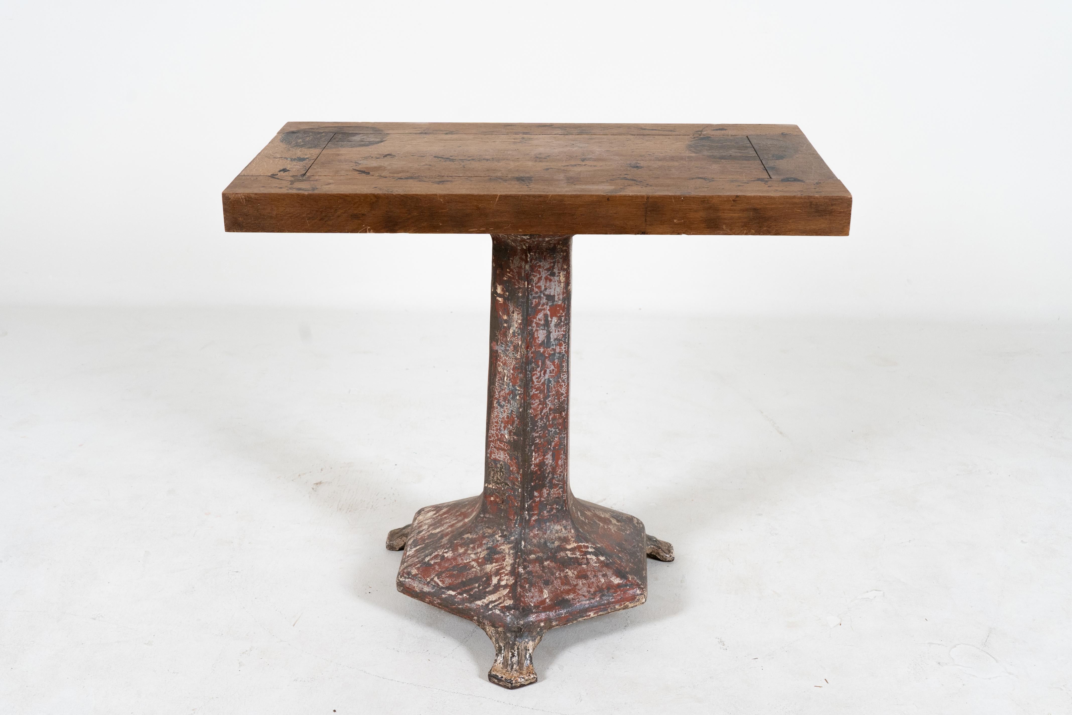 20th Century A French Industrial Table with Iron Base, c.1930
