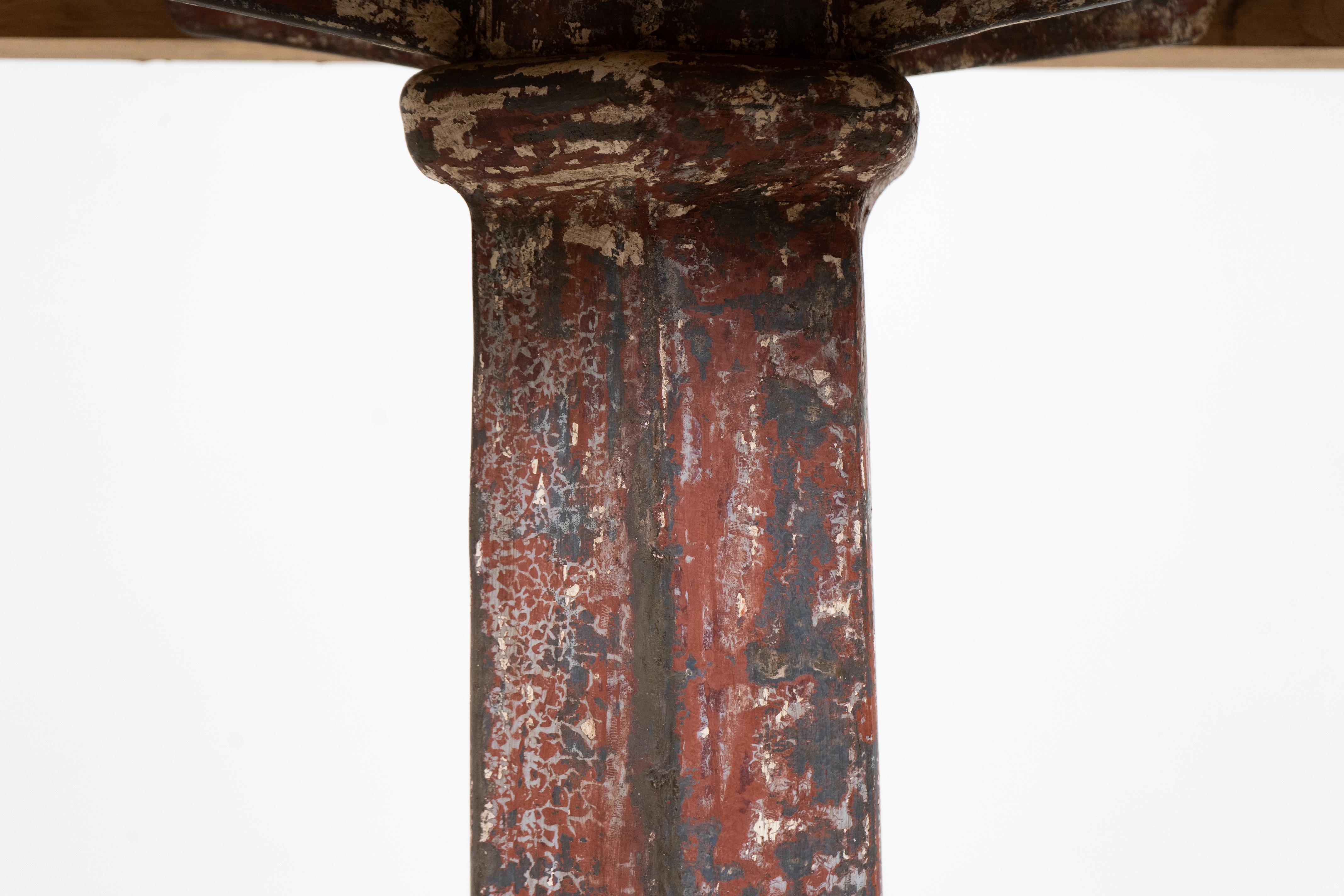 A French Industrial Table with Iron Base, c.1930 4