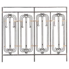 Französisches Tafelpaneel aus Eisen und Bronze des Architekten H. Sauvage, frühes 20. Jahrhunderts