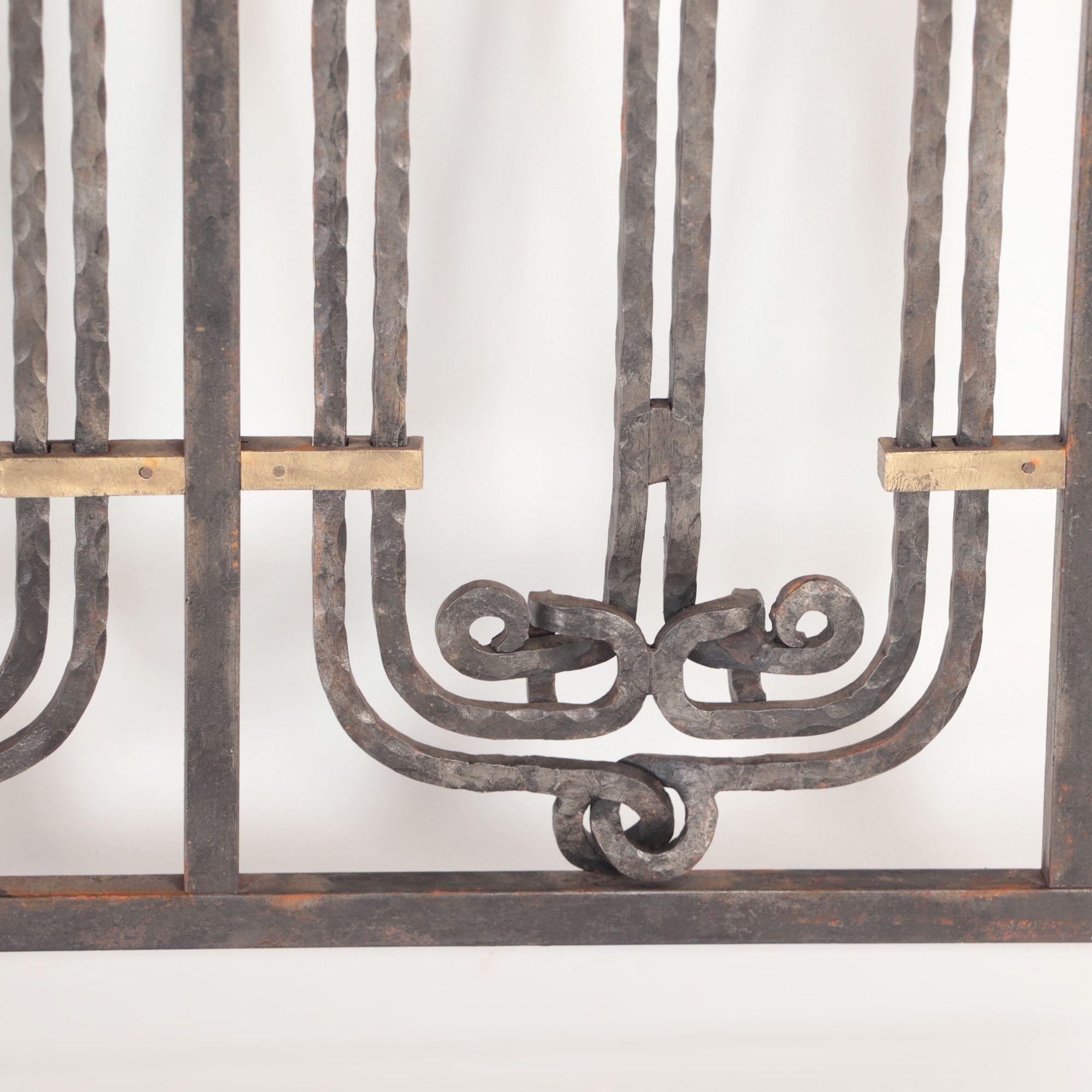20th Century A French iron and bronze panel Designed by the Architect H.Sauvage. Early 20th C For Sale
