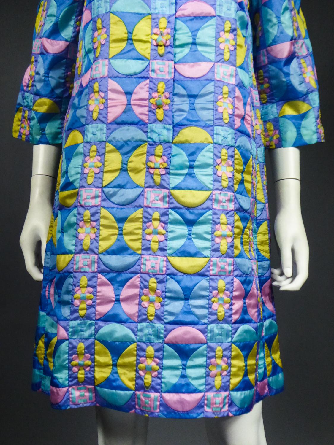 A French Jacques Dessange Pop Art Printed Dress Circa 1970 For Sale 4