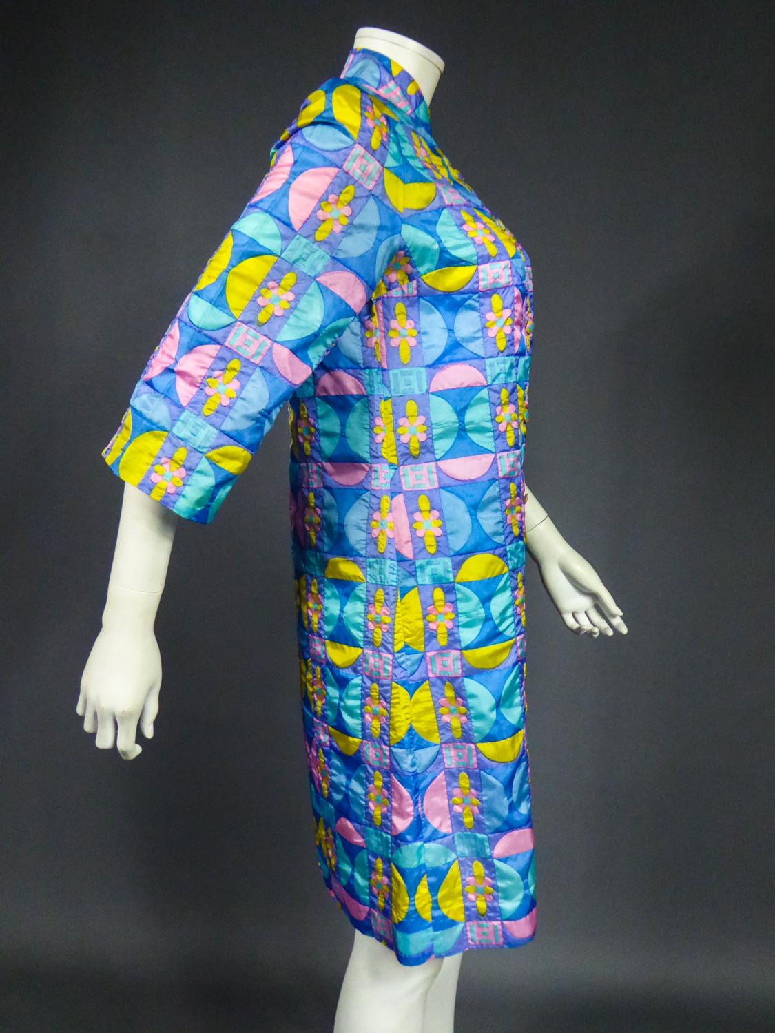 A French Jacques Dessange Pop Art Printed Dress Circa 1970 For Sale 9