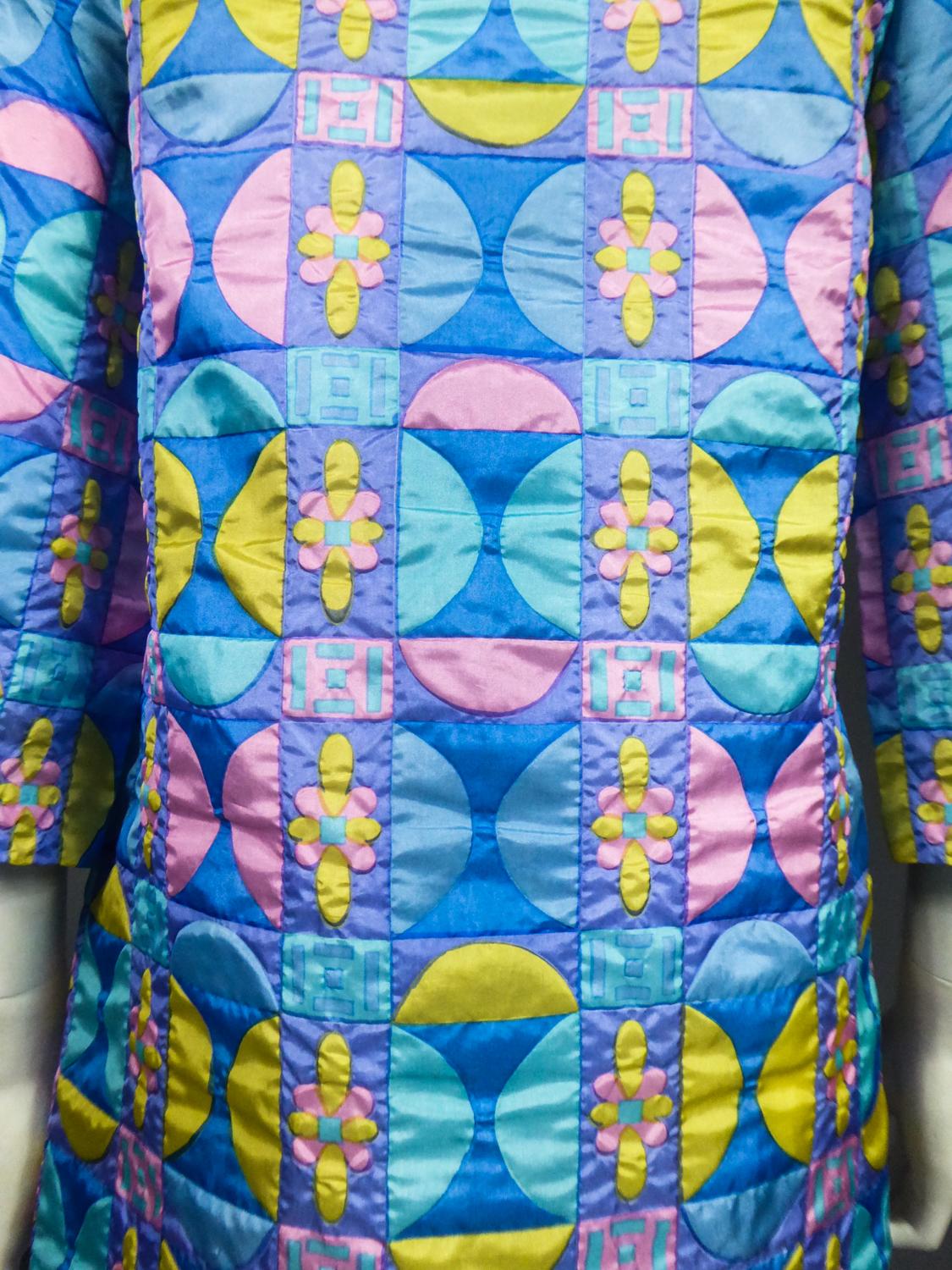 A French Jacques Dessange Pop Art Printed Dress Circa 1970 For Sale 11