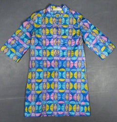 A French Jacques Dessange Pop Art Printed Dress Circa 1970