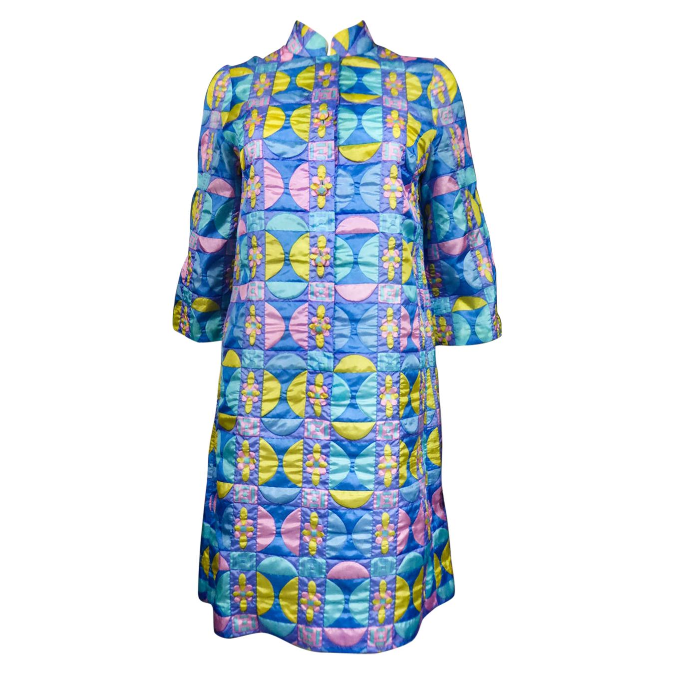 A French Jacques Dessange Pop Art Printed Dress Circa 1970