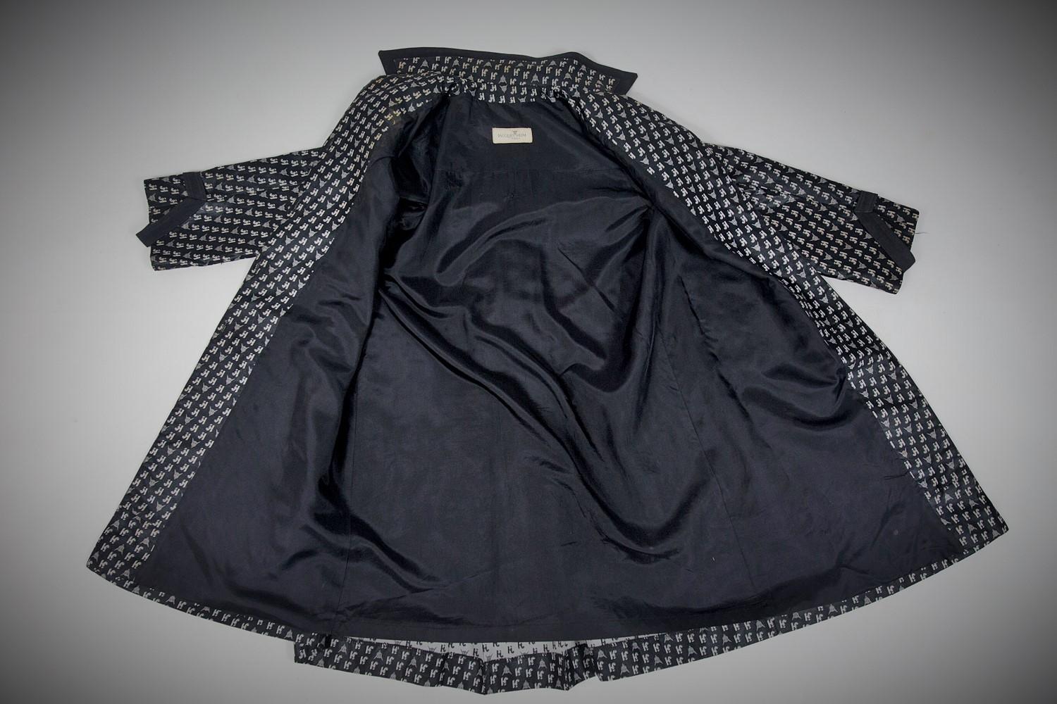 Französischer Jacques Heim Gabardine-Trenchcoat, ca. 1965/1969 (Schwarz)