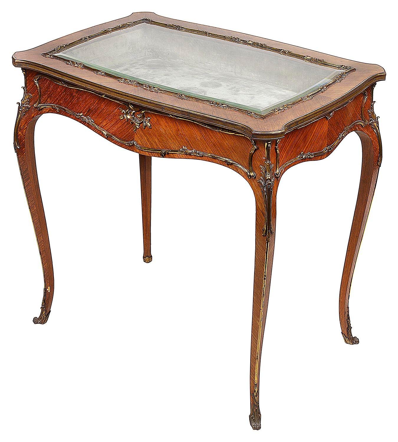 Veneer French Kingwood Bijouterie Table, 19th Century For Sale