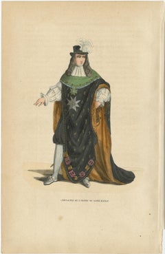 French Knight of the Order of the Holy Spirit in Ceremonial Robes, 1845