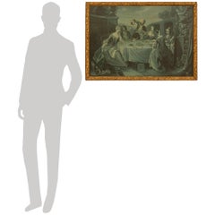 A French late 18th century Oil on Canvas and Giltwood Grisaille painting