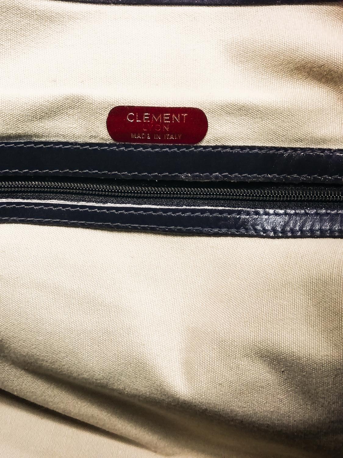 Nero Una borsa da viaggio in pelle francese della Collection Clément - Francia, circa 1980 in vendita