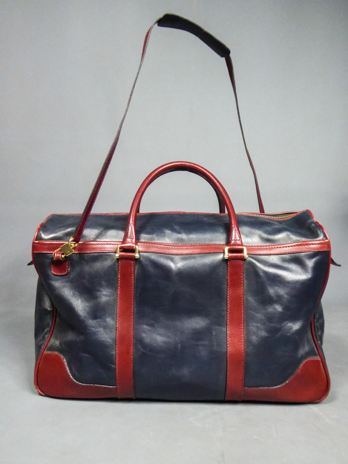 da uomo o donna Una borsa da viaggio in pelle francese della Collection Clément - Francia, circa 1980 in vendita