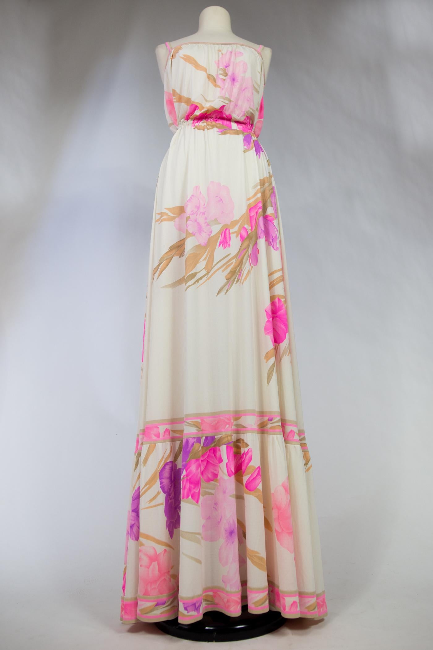 A French Leonard Summer Dress in Printed Silk Jersey Circa 2000 3