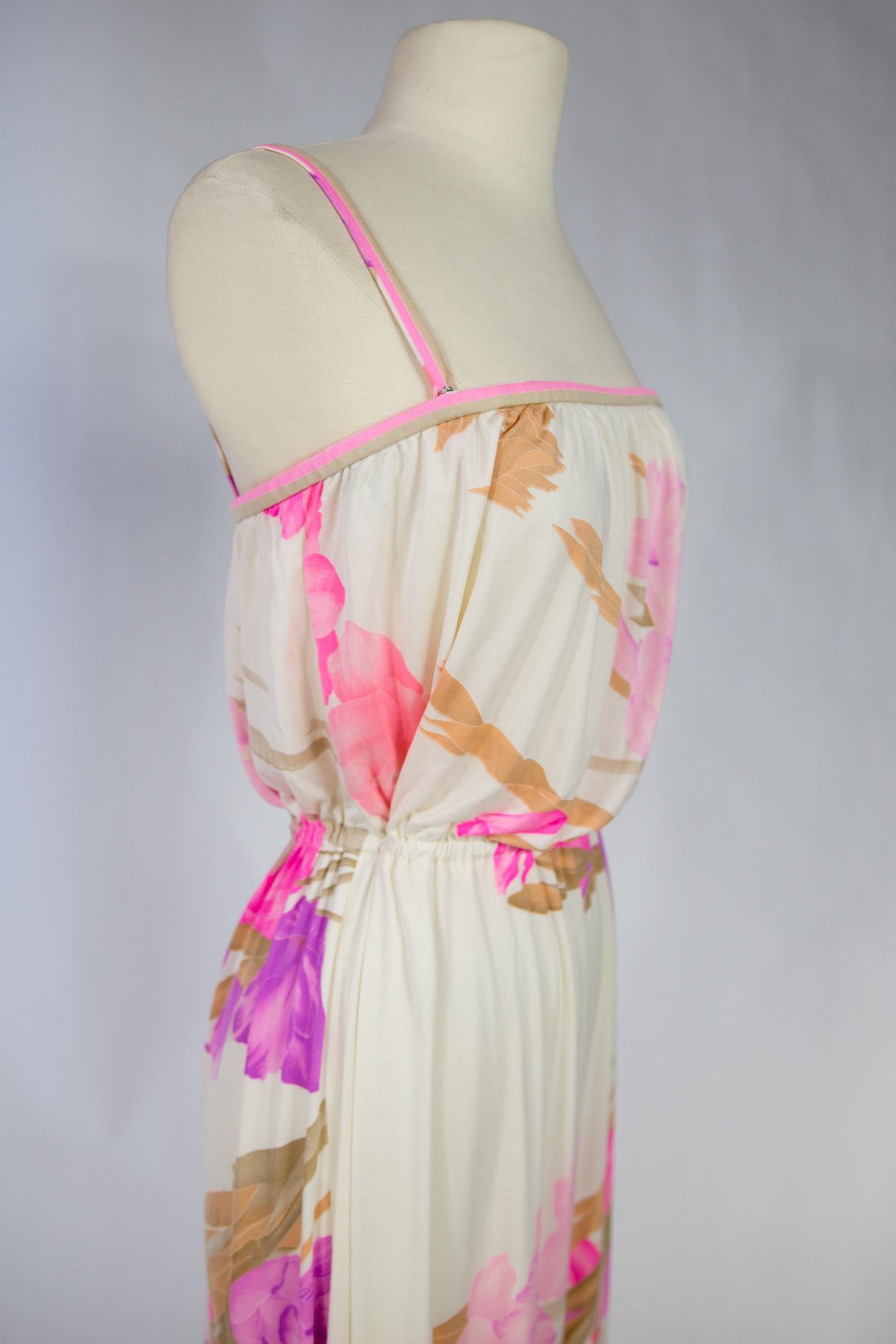 A French Leonard Summer Dress in Printed Silk Jersey Circa 2000 8