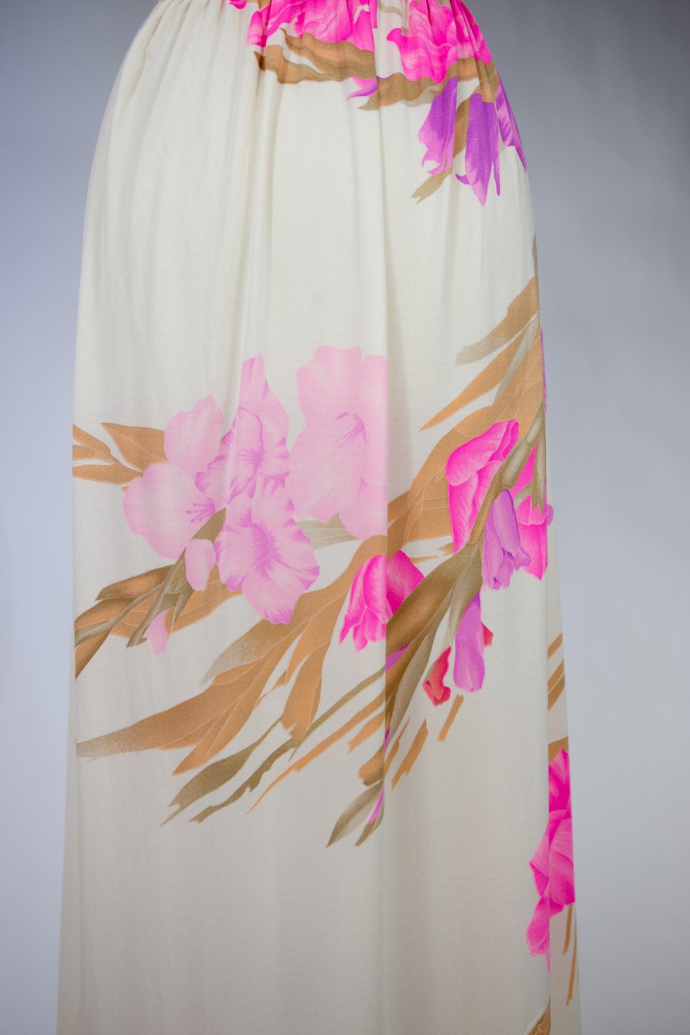 A French Leonard Summer Dress in Printed Silk Jersey Circa 2000 1