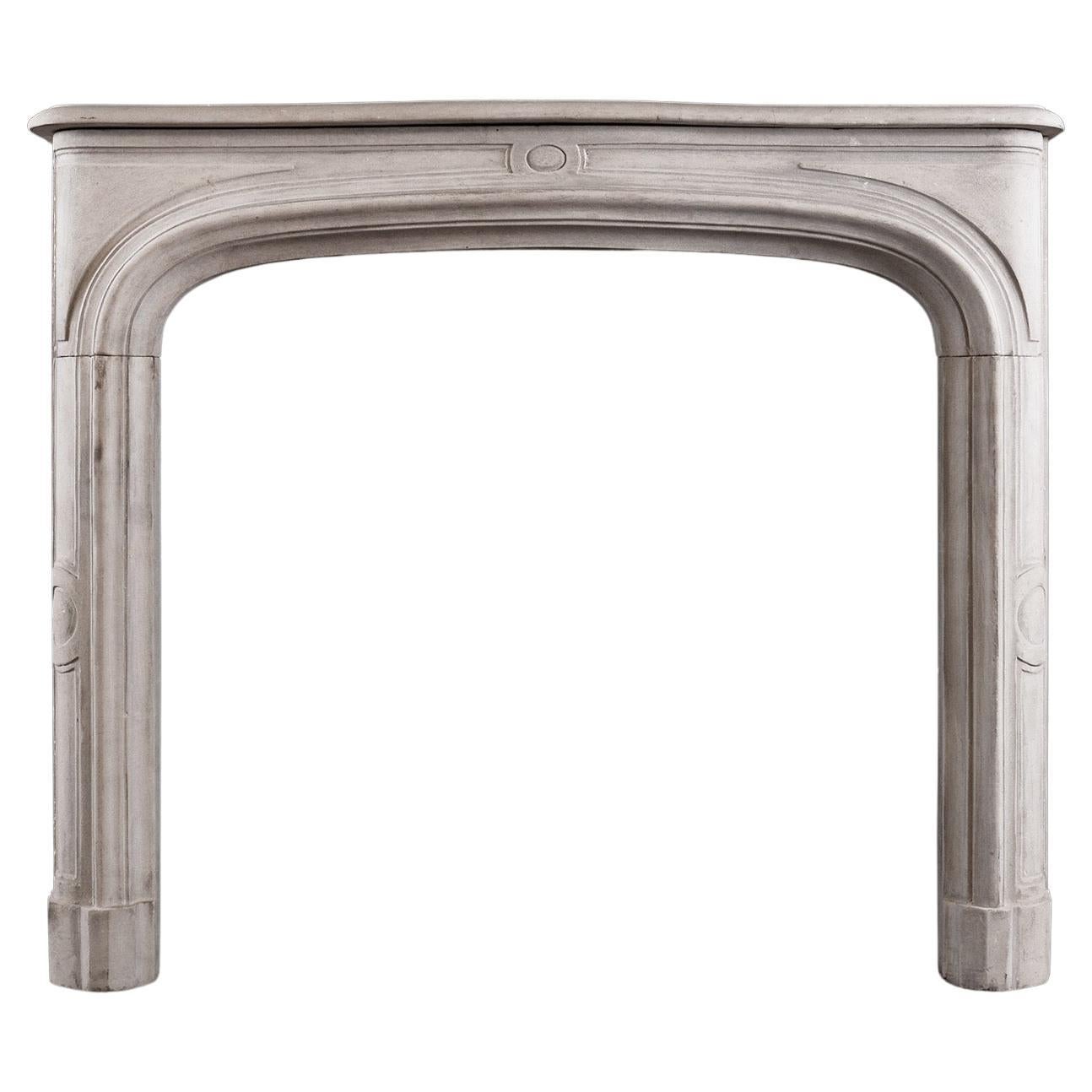 A French Limestone Fireplace in the Louis XIV Style