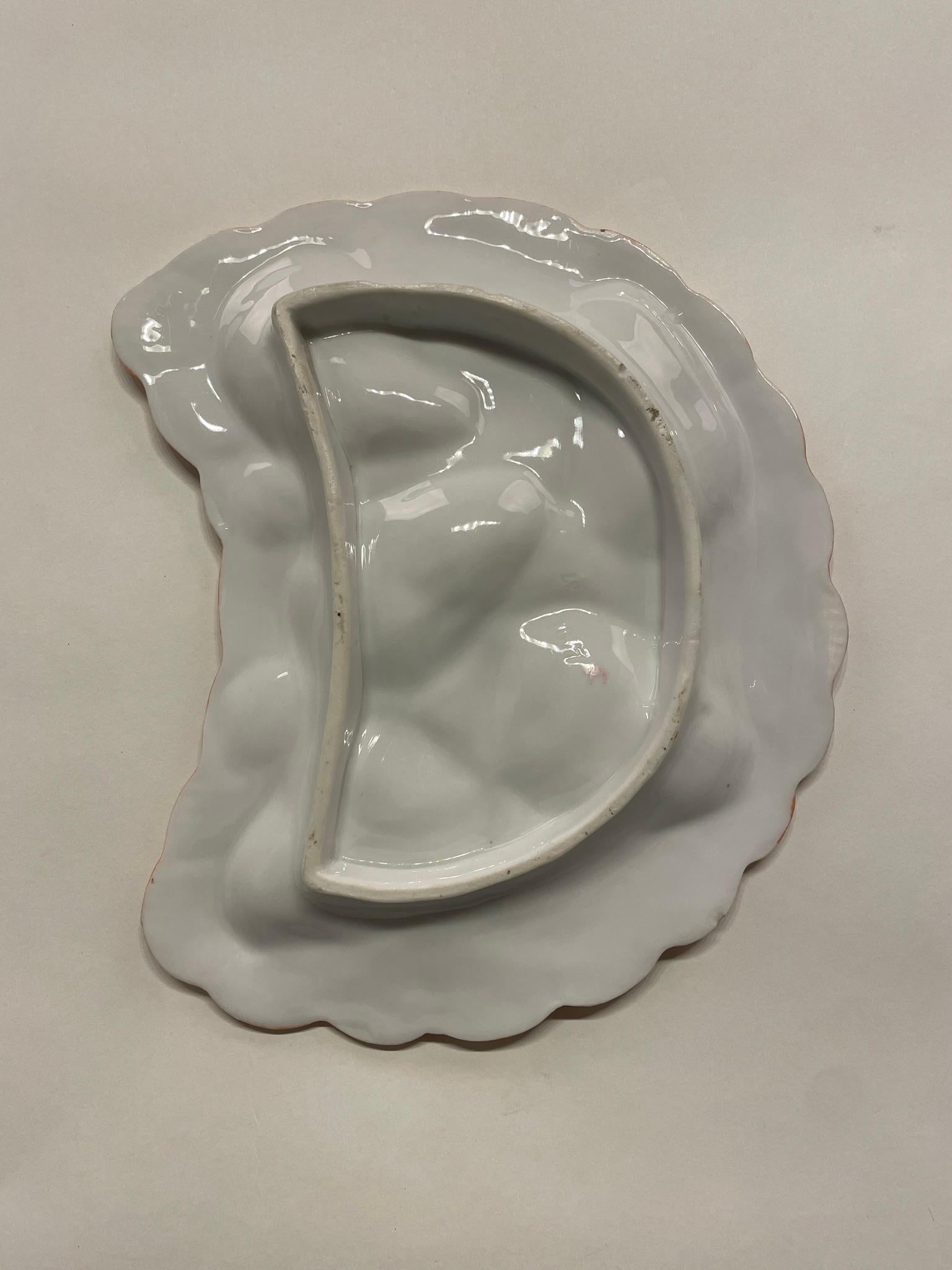 A French Limoges  Porcelain Oyster Plate For Sale 2