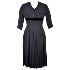 Un Vestidito Negro Francés y Bolero De Nina Ricci Circa 1955
