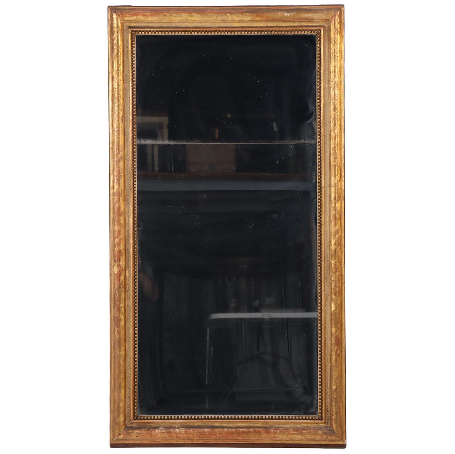 XIXe siècle Miroir en bois doré de Louis Philippe, C.C. 1880. en vente