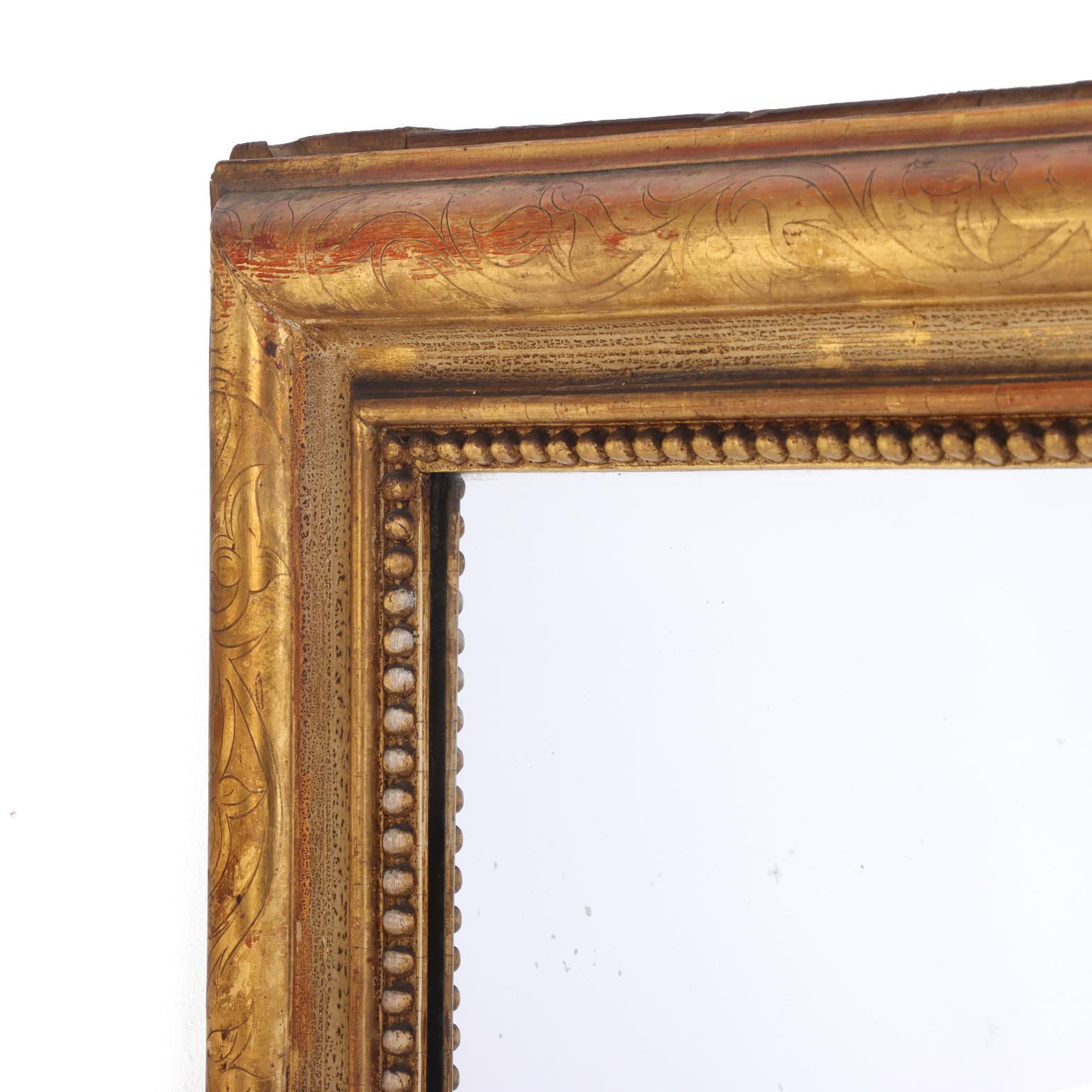 Miroir en bois doré de Louis Philippe, C.C. 1880. en vente 1