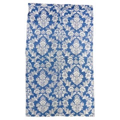 A  French Louis XV Reversible Silk Lampas Panel- France Lyon Circa 1730/1750