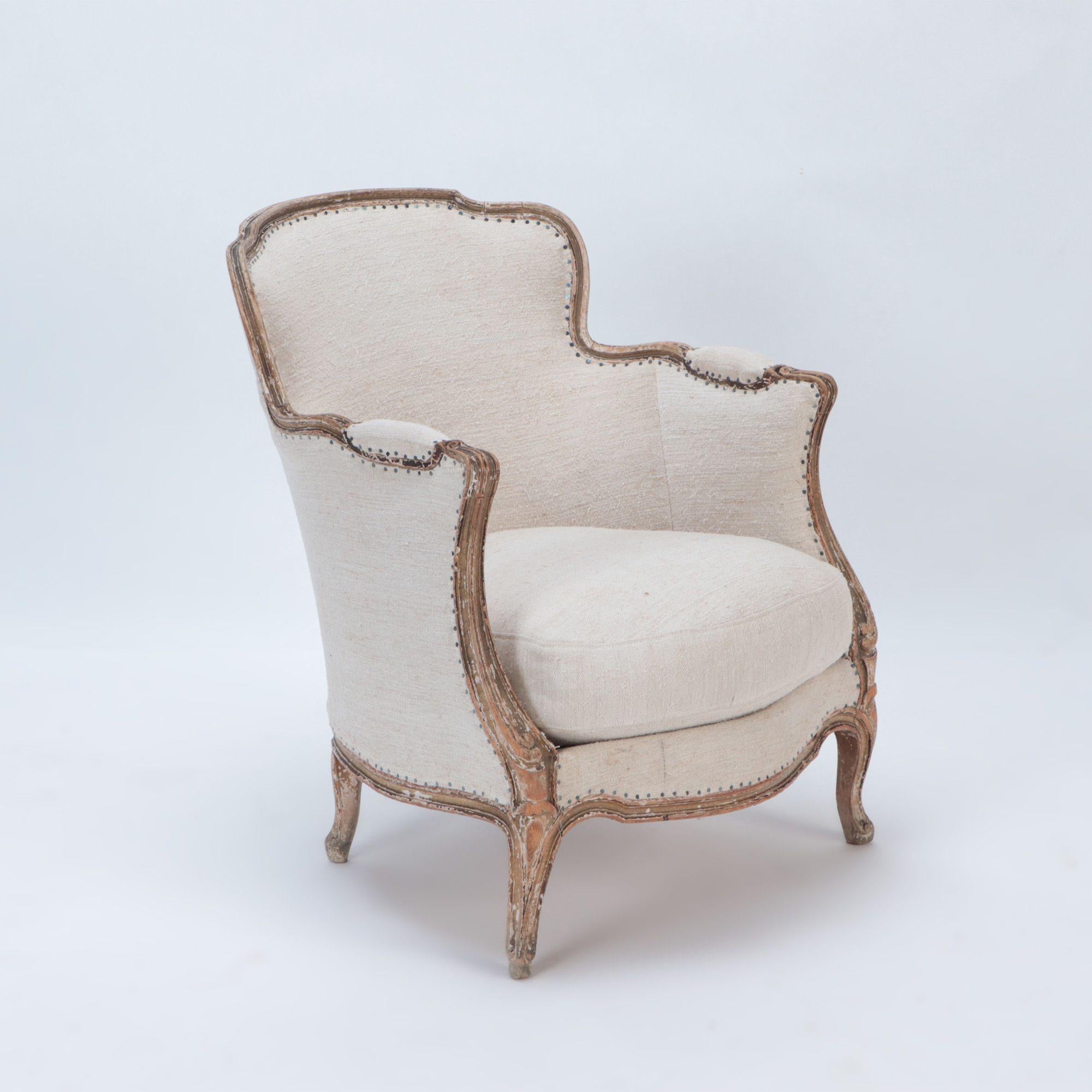 Early 20th Century French Louis XV Style Armchair and Ottoman, circa 1910