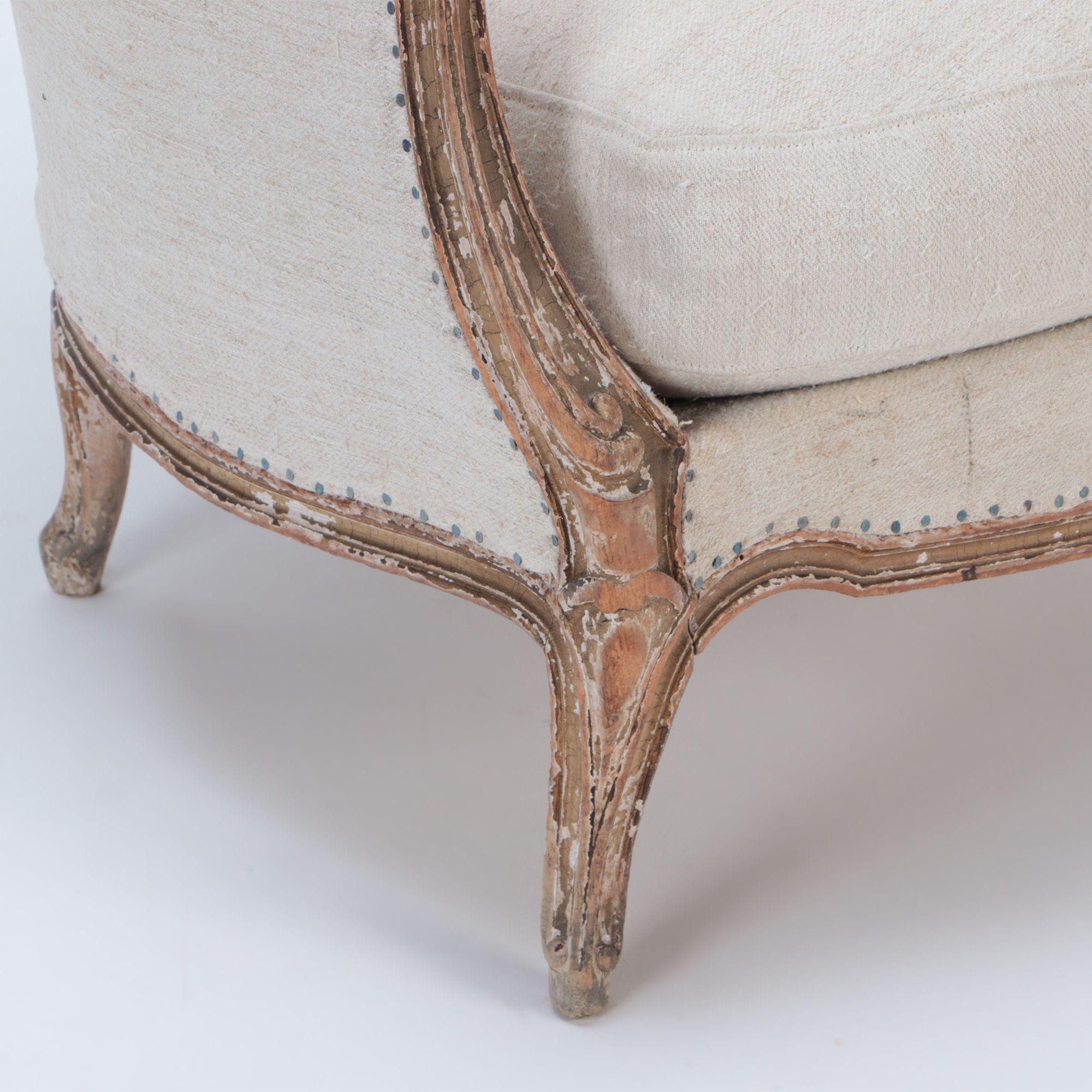 French Louis XV Style Armchair and Ottoman, circa 1910 1