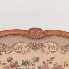 French Louis XV Style Bed with Curved Footboard, circa 1950