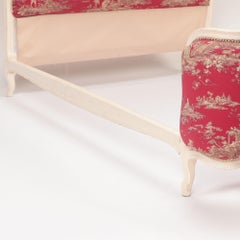 French Louis XV Style Full Size Bed with Curved Footboard, circa 1950