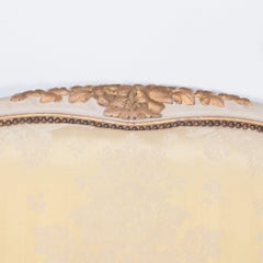 French Louis XV Style Painted and Gilt Full Size Bed, circa 1940