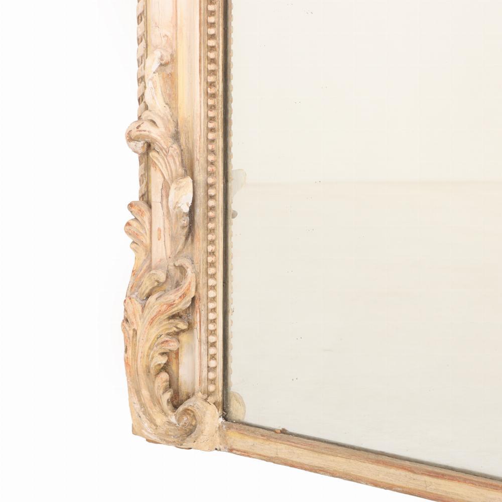 Gilt A French Louis XV style painted and gilt mirror, 19th C. For Sale