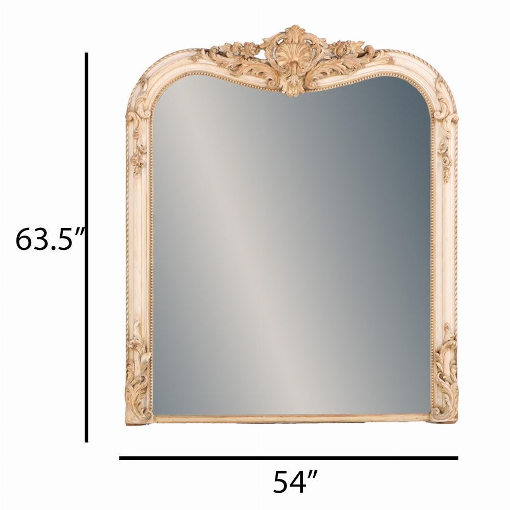 Mirror A French Louis XV style painted and gilt mirror, 19th C. For Sale