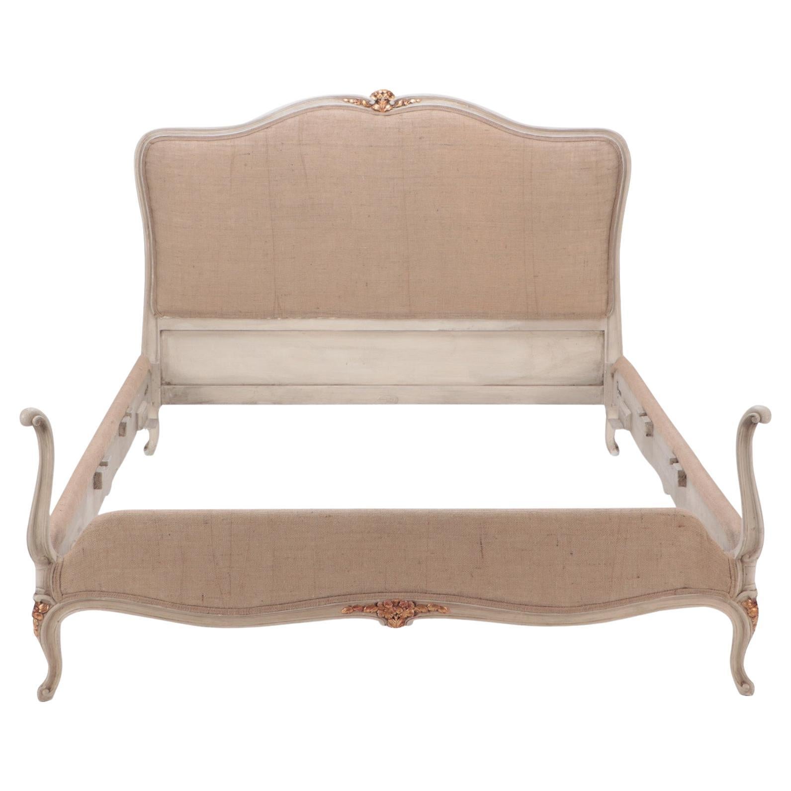 French Louis XV Style Painted Full Size Bed, circa 1950 at 1stDibs