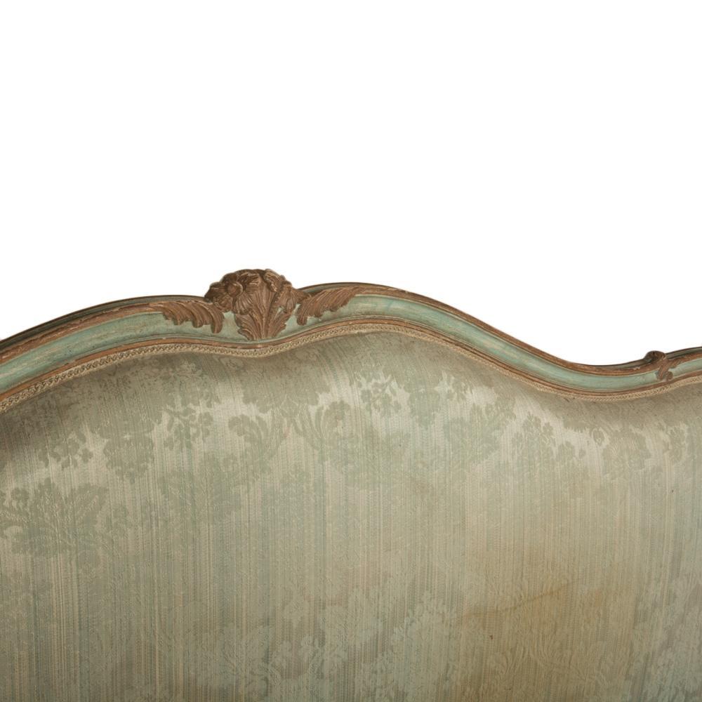 A French Louis XV style painted Full size bed, upholstered circa 1930 For Sale 2