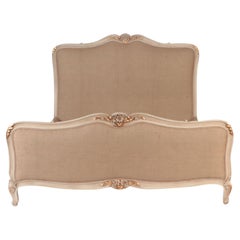 A French Louis XV style painted Queen size bed, circa 1950.