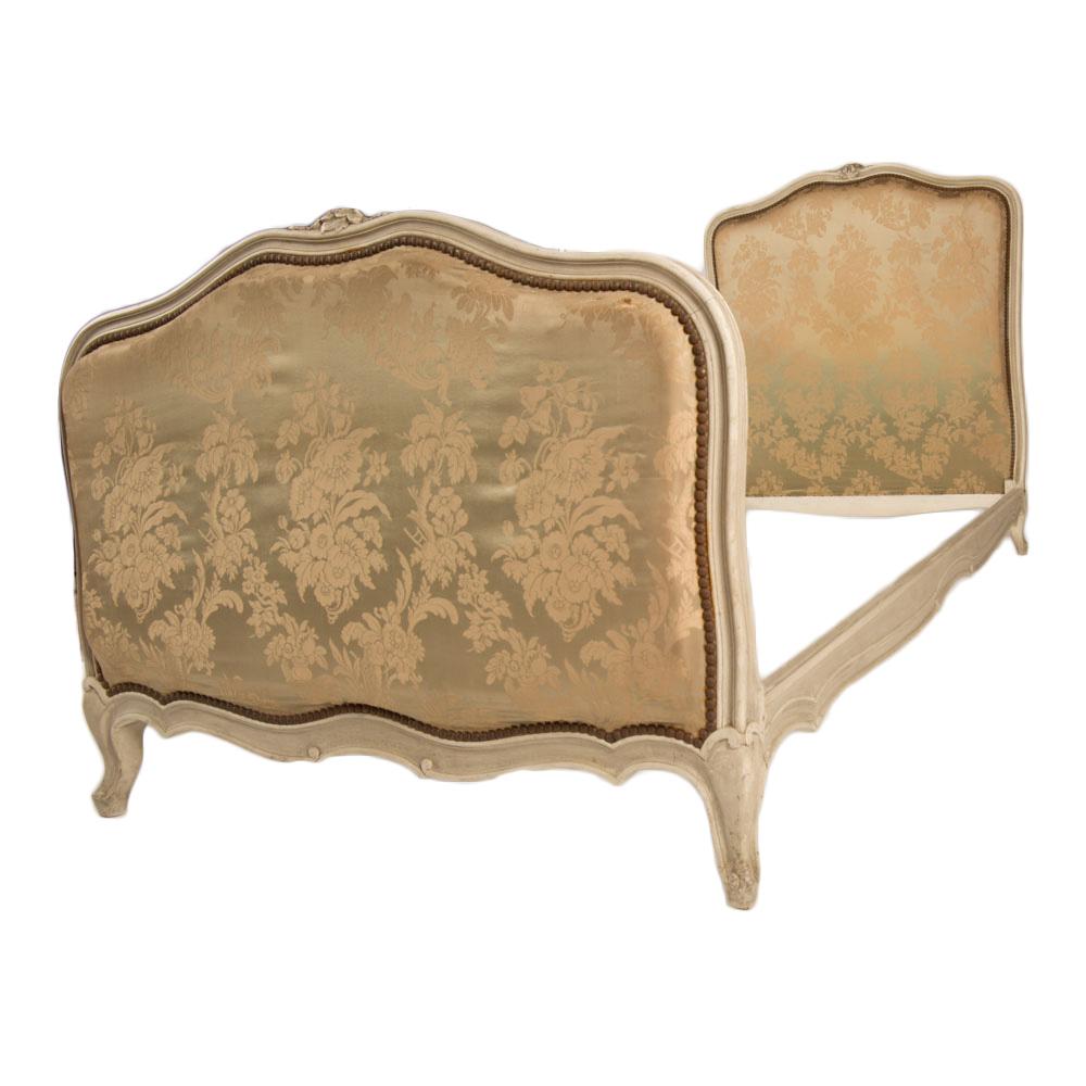 Cama doble francesa pintada de estilo Luis XV, c. 1940. Francés en venta