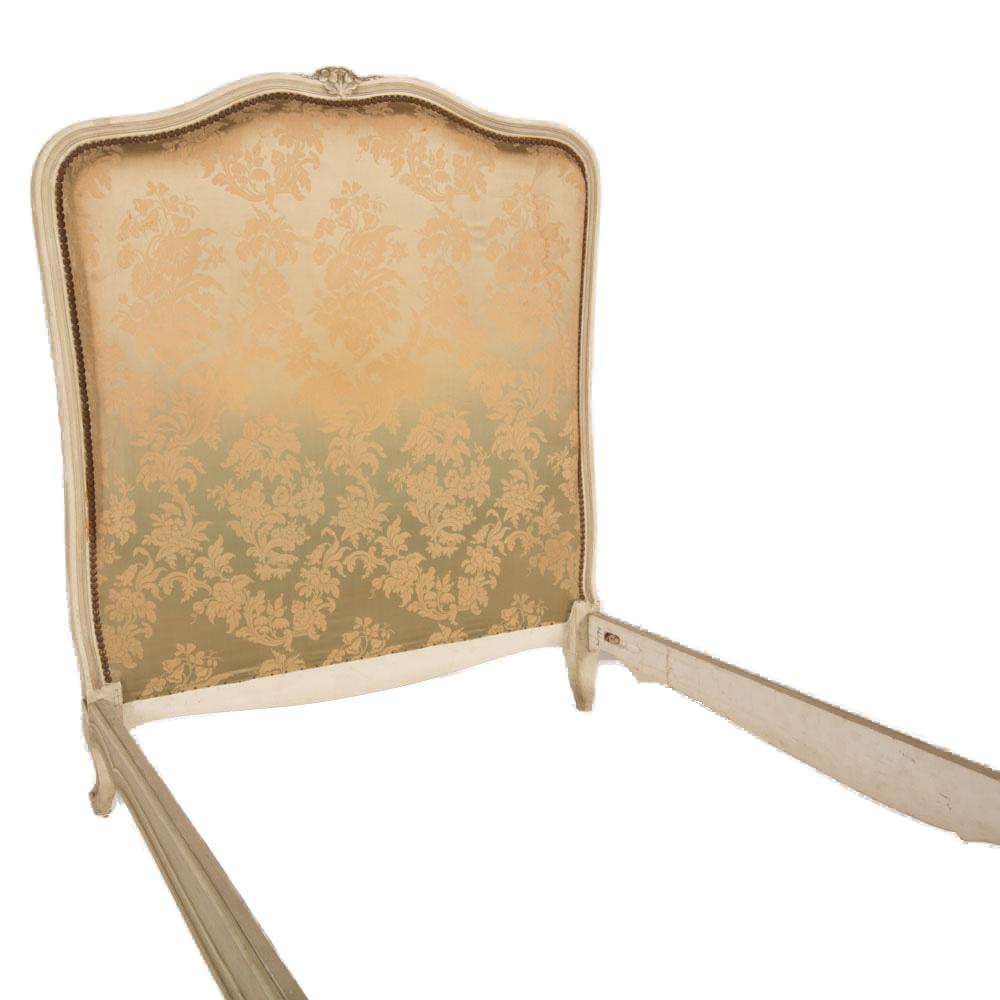 Cama doble francesa pintada de estilo Luis XV, c. 1940. mediados del siglo XX en venta