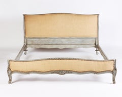 French Louis XV Style Queen Size Painted Bed, circa 1940