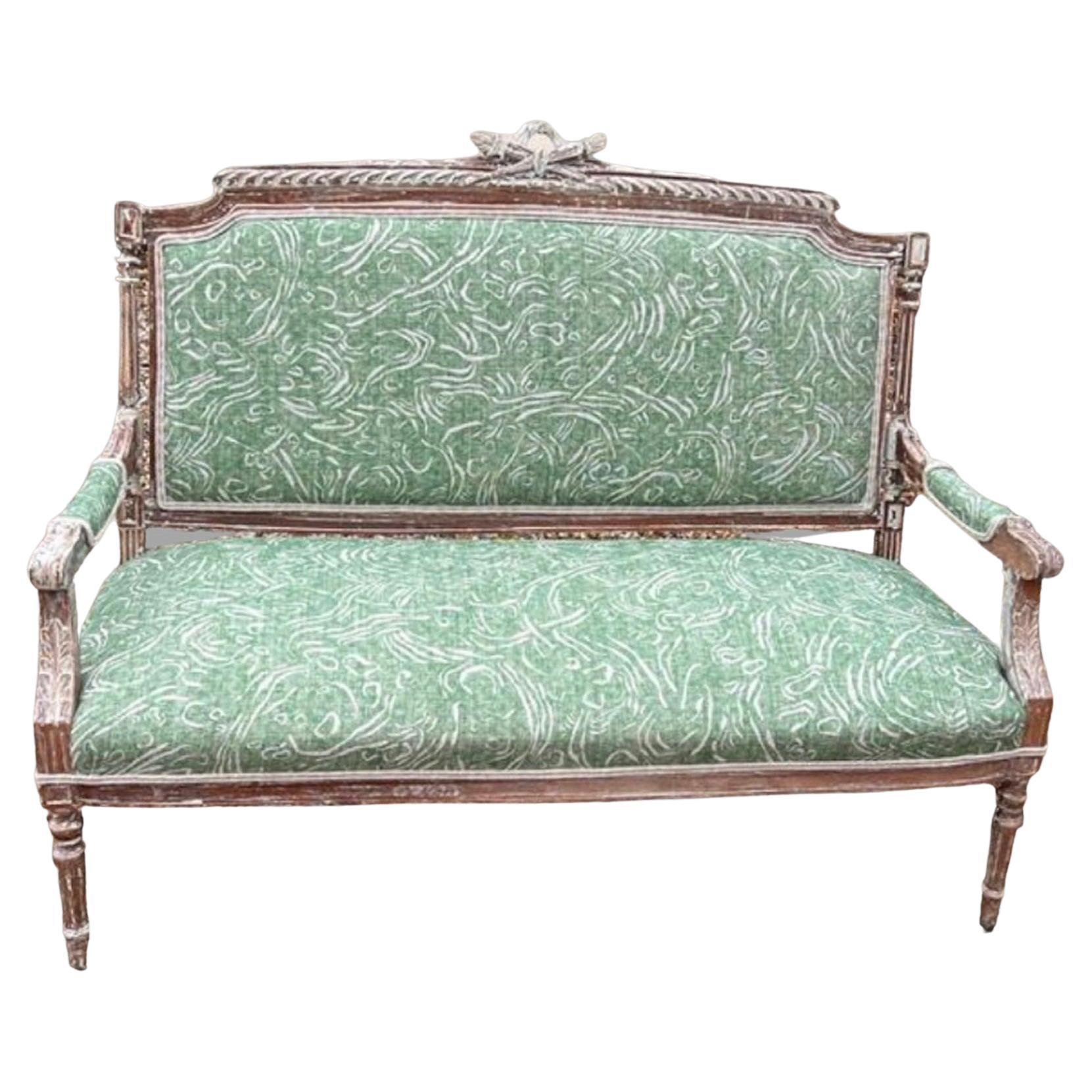 French Louis XV1 Style Canape For Sale