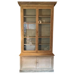 Antique French Louis XVI Style Bookcase with a Painted Finish