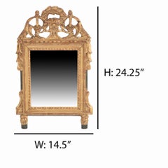 A French Louis XVI style carved and giltwood mirror, C 1810.