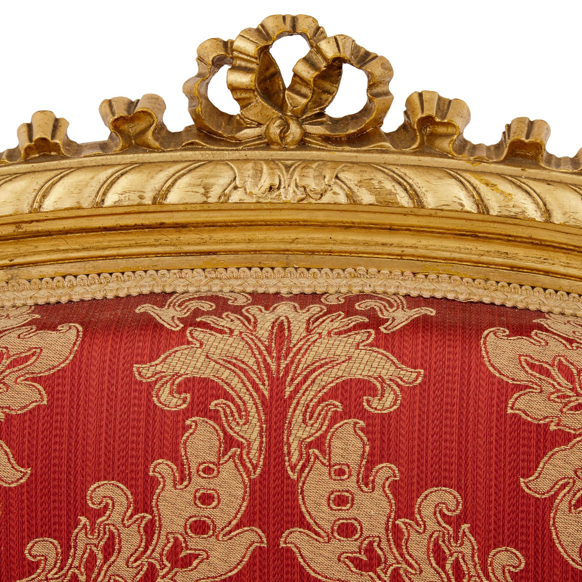 A French Louis XVI Style Giltwood Salon Suite 4