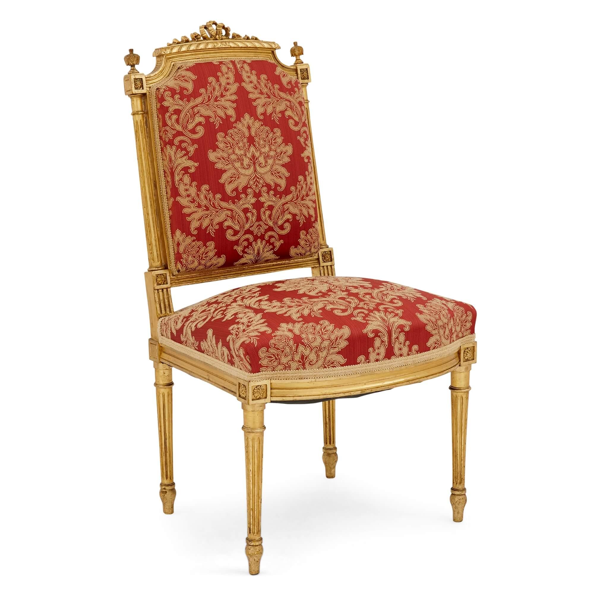 A French Louis XVI Style Giltwood Salon Suite 2
