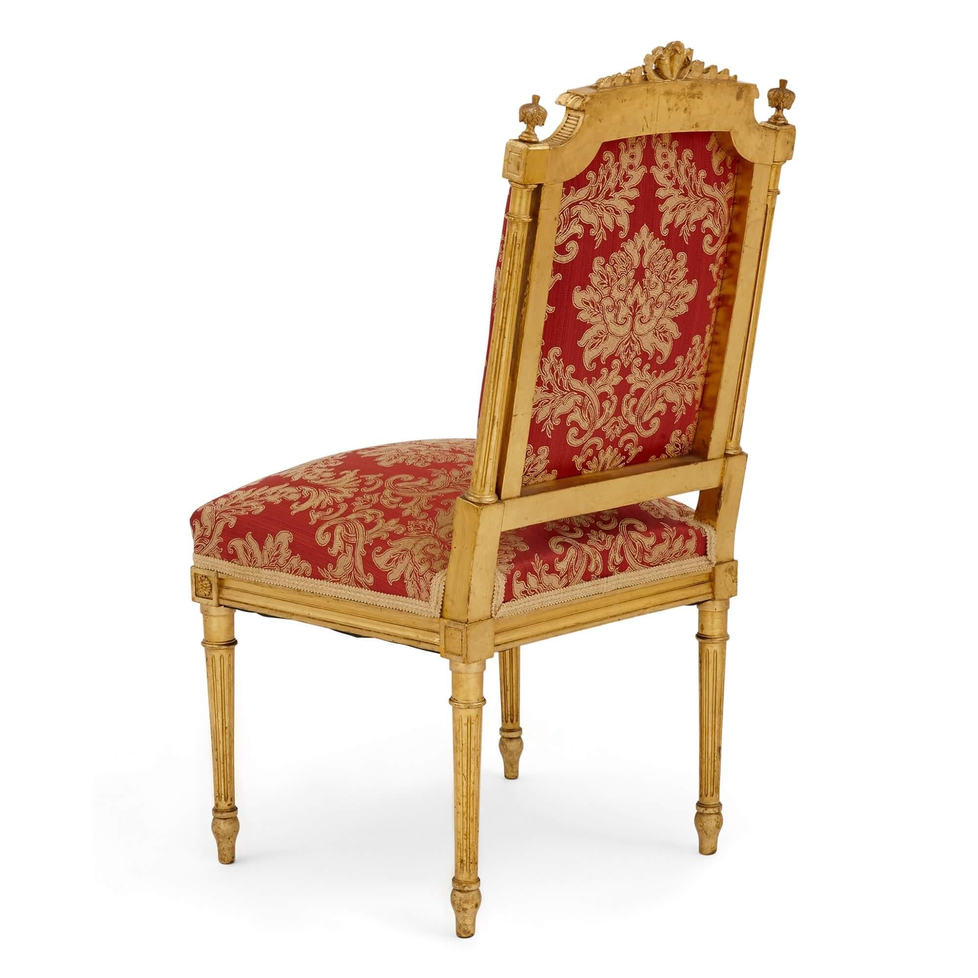 A French Louis XVI Style Giltwood Salon Suite 3