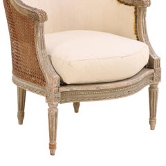 Sedia Bergere dipinta in stile Luigi XVI, C.C. 1880.