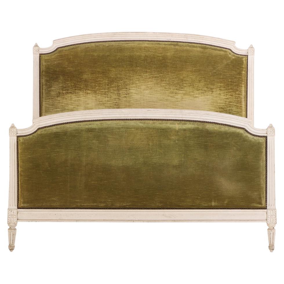 A French Louis XVI Style Painted Full-Size Bed, C. 1940. For Sale