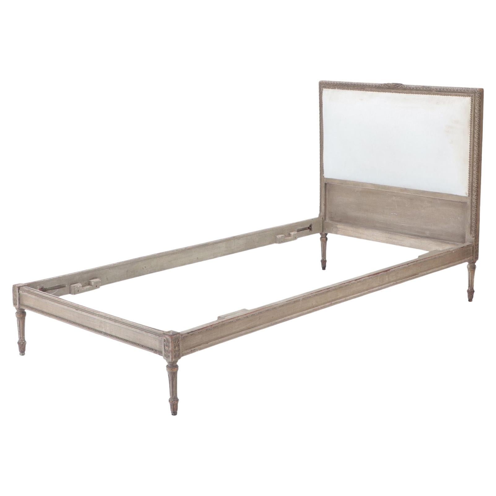 French Louis XVI Style Painted Twin Size Bed, circa 1940 For Sale