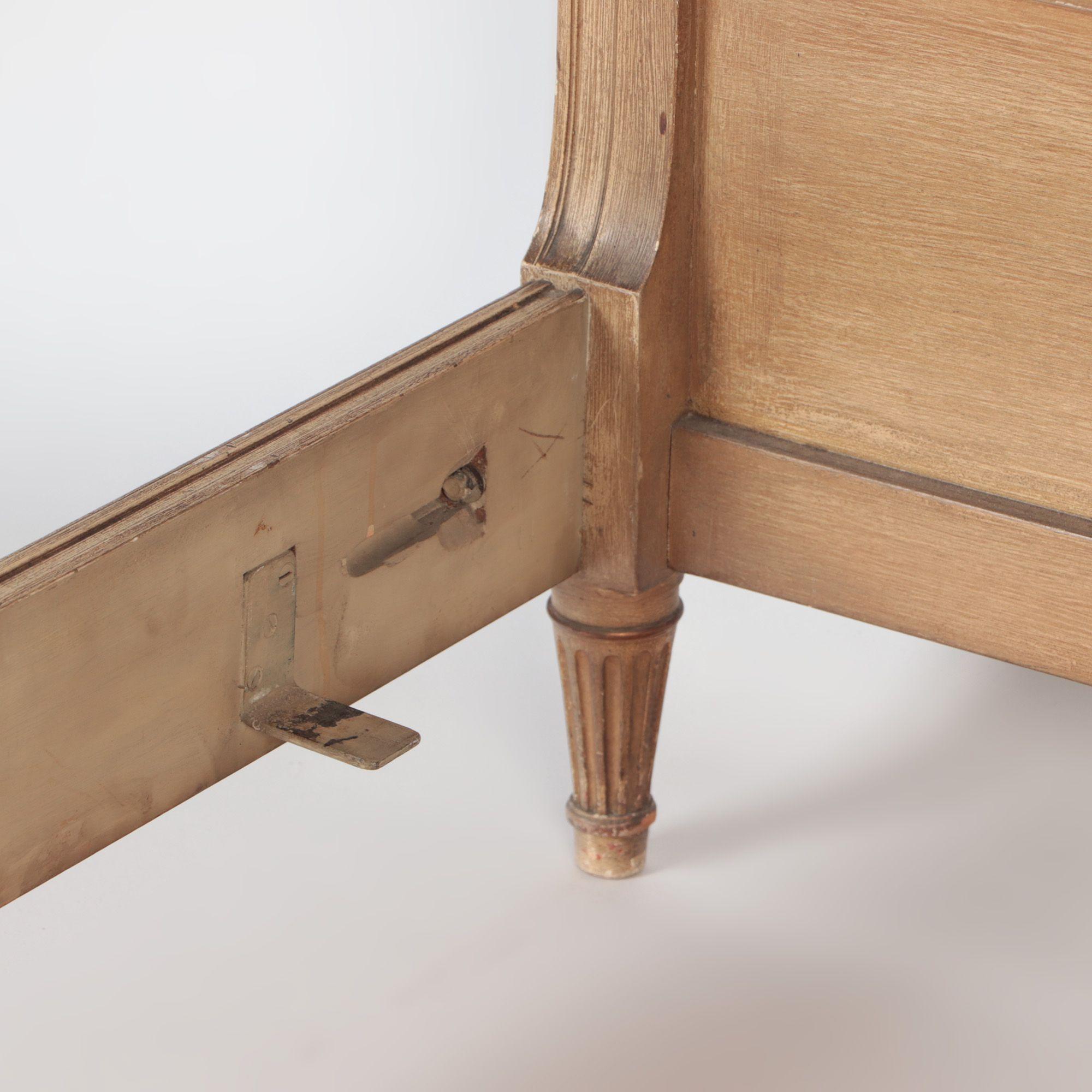 French Louis XVI Style Queen Size Bed with Cane, circa 1950 1