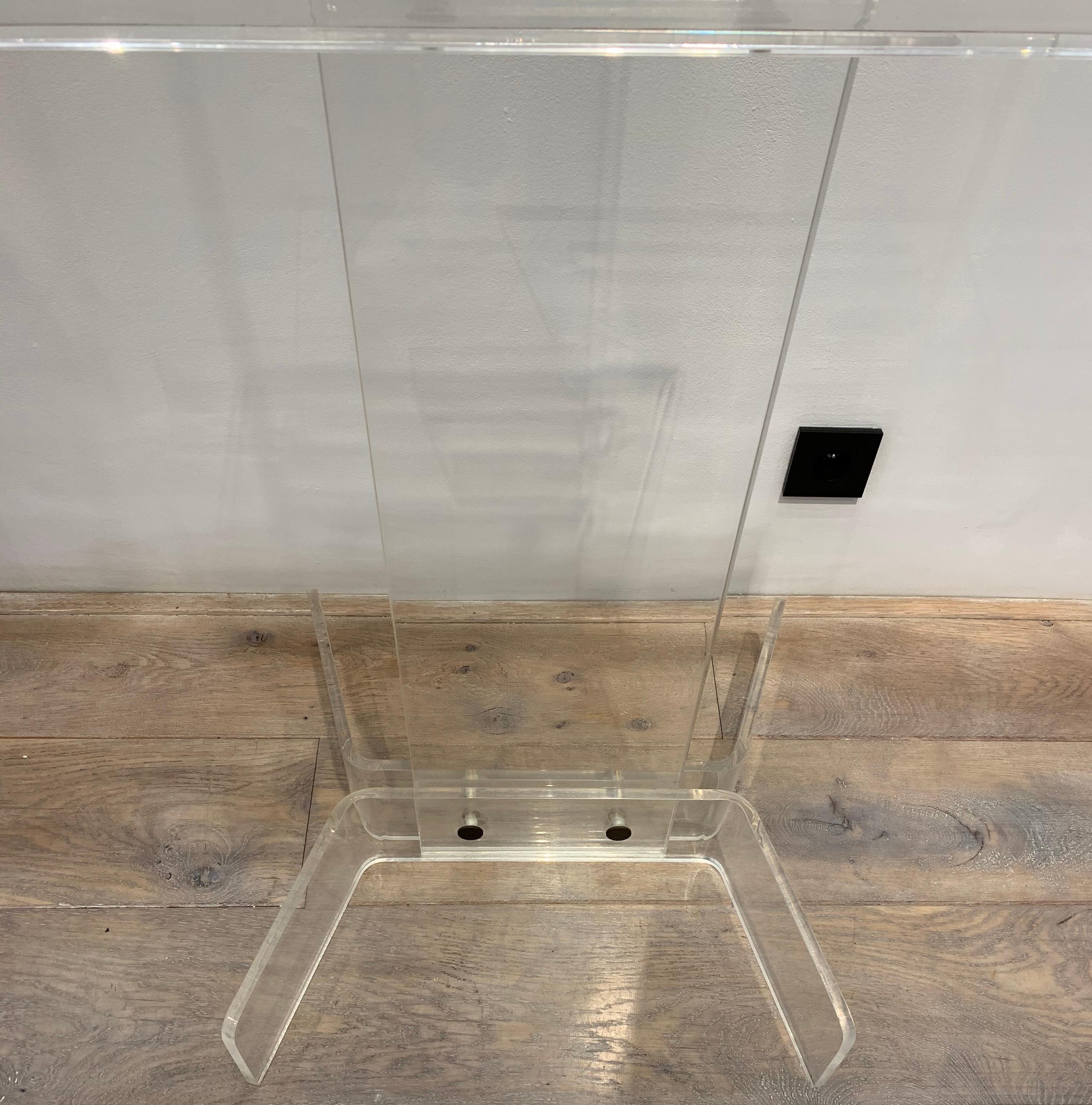 Late 20th Century French Lucite Easel, 1970s For Sale