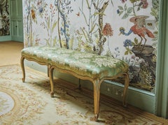 A French LXV Style Giltwood & Painted Bench Hand Made By La Maison London
