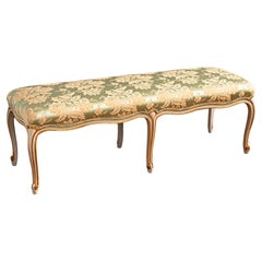 A French LXV Style Giltwood & Painted Bench Hand Made By La Maison London